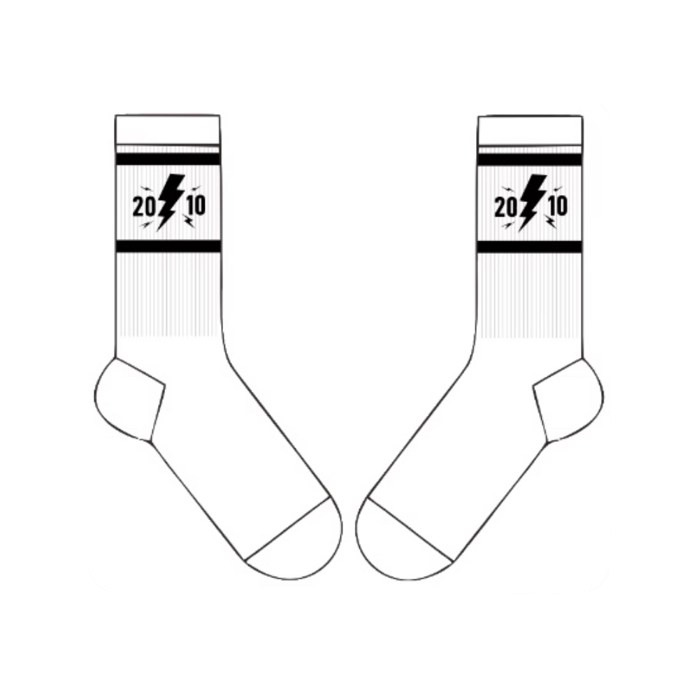 "Twenty Ten" Socks | White