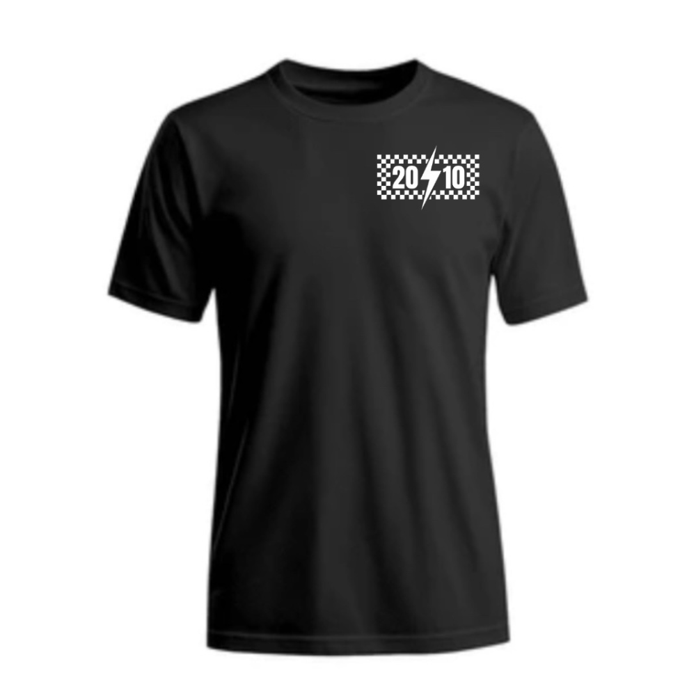 Checkered "2010" T-Shirt | Black