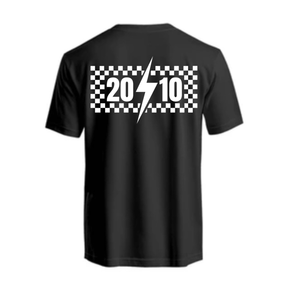 Checkered "2010" T-Shirt | Black